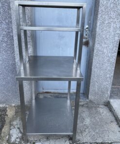 Ensemble table inox et étagère (25116)✅✅